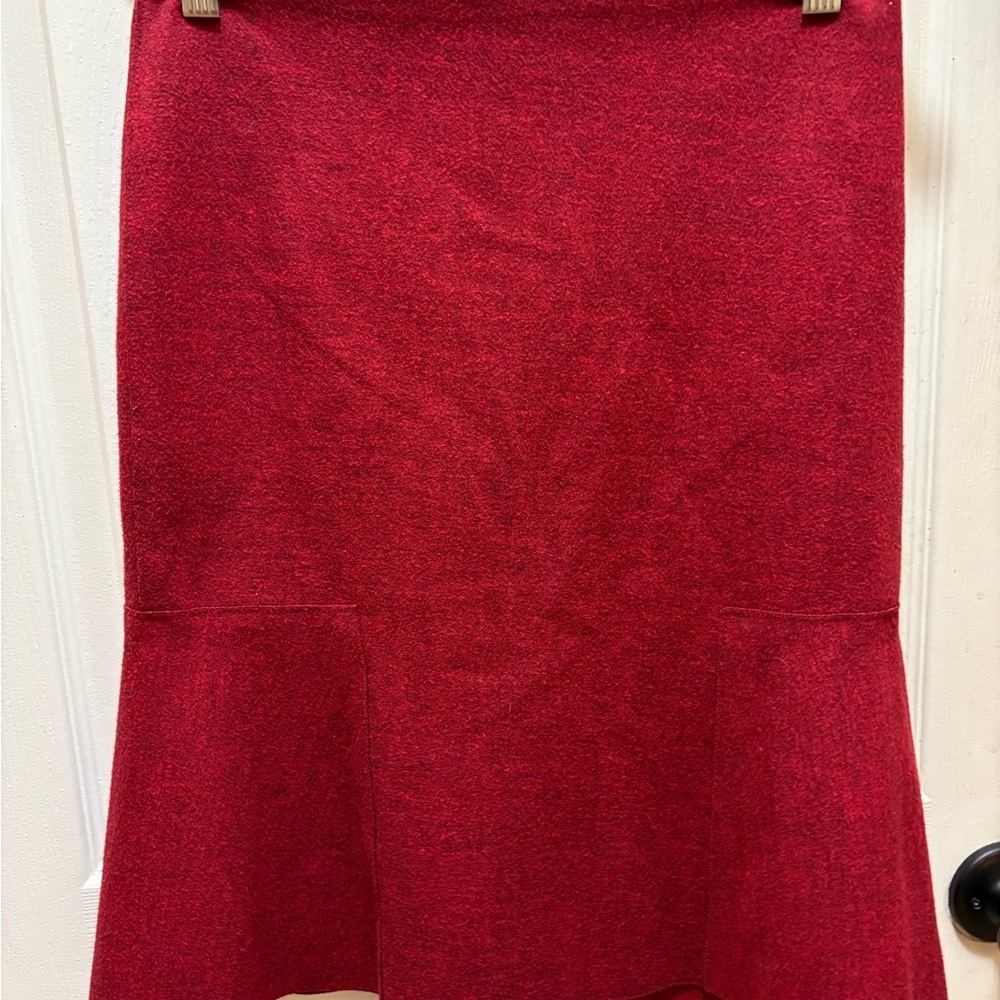 Elie Tahari Red Flounce Hem Skirt – Women’s Size 0 – Lined - Picture 2 of 14
